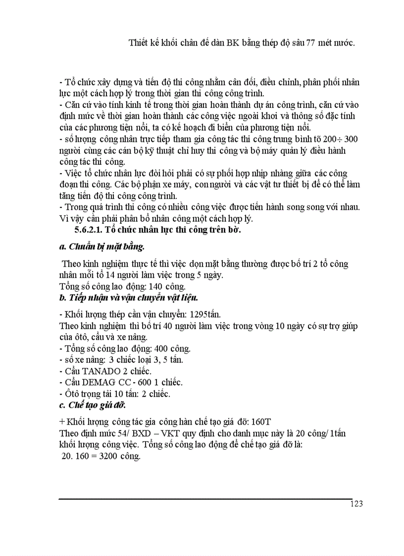 image for page Thiết kế khối chân đế dàn BK bằng thép độ sâu mét nước