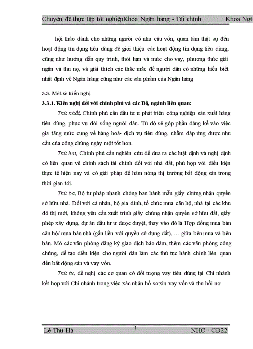 image for page Mở rộng cho vay tiêu dùng tại Chi nhánh Ngân hàng ĐT PT Quang Trung 1