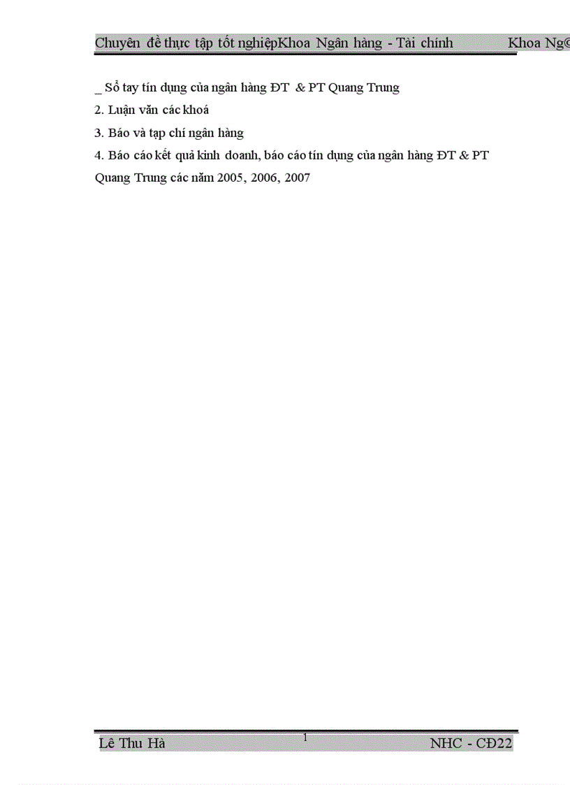 image for page Mở rộng cho vay tiêu dùng tại Chi nhánh Ngân hàng ĐT PT Quang Trung 1