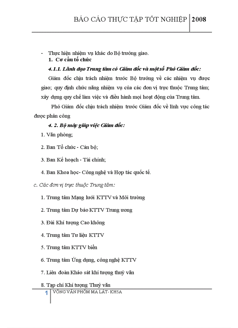 image for page Tìm hiều về cơ cấu tổ chức chúc năng nhiệm vụ của Trung tâm tư liệu khí tượng thủy văn