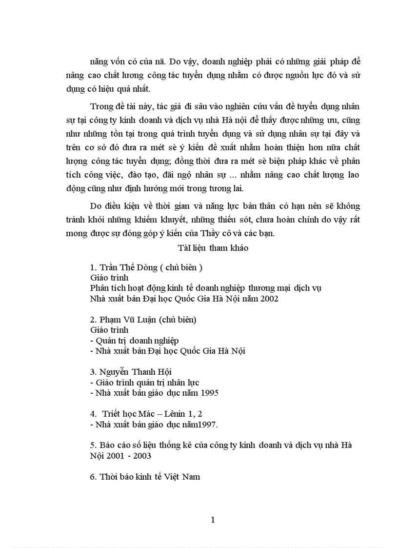 image for page Một số biện pháp nhằm nâng cao chất lượng công tác tuyển dụng nhân sự tại công ty kinh doanh và dịch vụ nhà Hà Nội 1