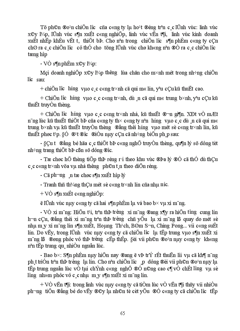 image for page Một số biện pháp chủ yếu nhằm góp phần hoàn thiện quá trình xây dựng chiến lược kinh doanh ở Công ty Xây lắp Vật tư Vận tải Sông Đà 12 1