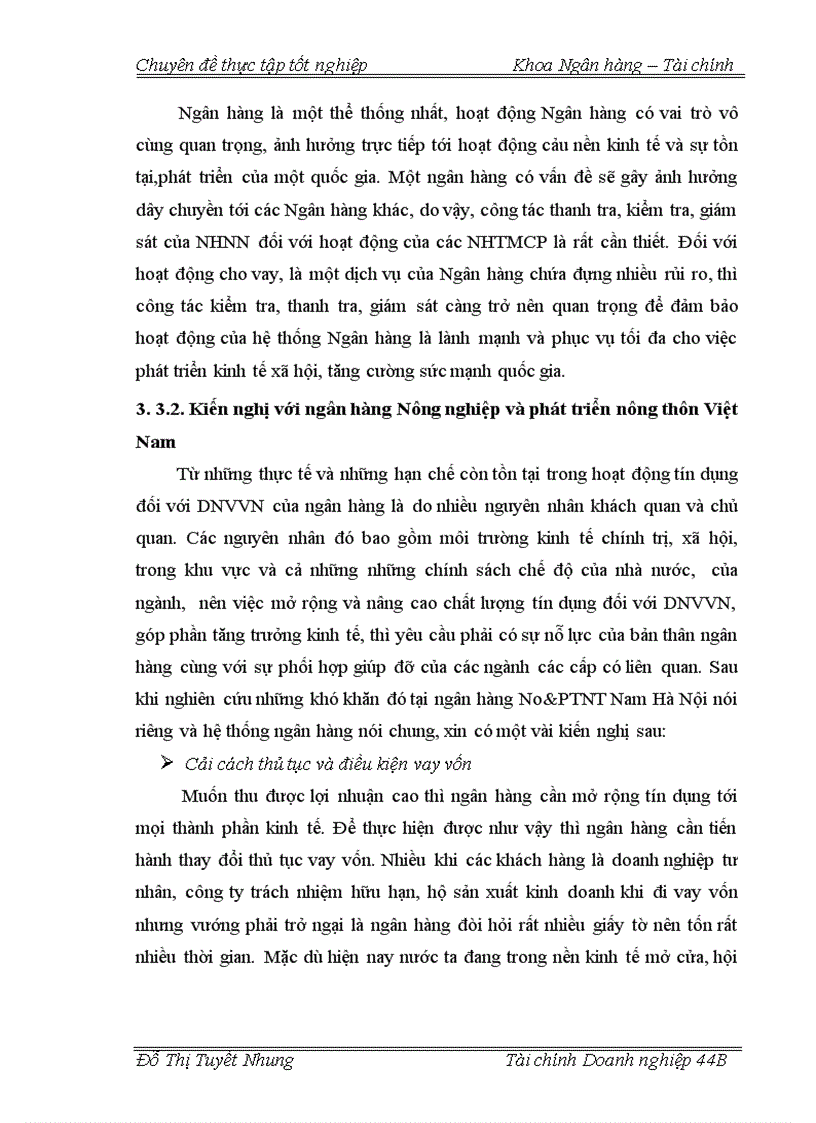 image for page Nâng cao chât lượng cho vay đối với doanh nghiệp vừa và nhỏ tại ngân hàng nông nghiệp và phát triển nông thôn Nam Hà Nội 1