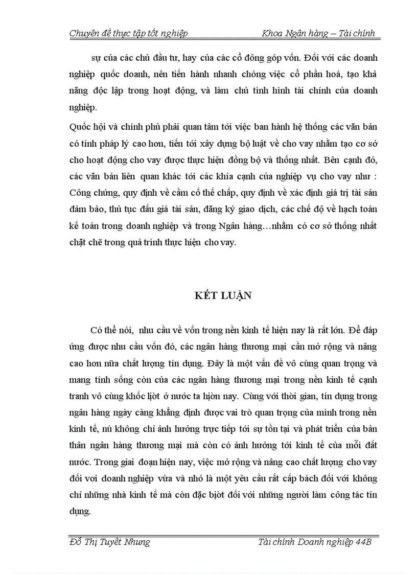 image for page Nâng cao chât lượng cho vay đối với doanh nghiệp vừa và nhỏ tại ngân hàng nông nghiệp và phát triển nông thôn Nam Hà Nội 1