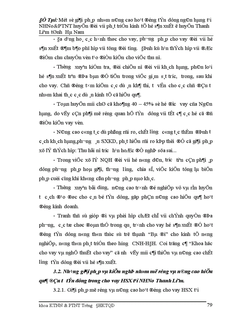 image for page Một số giải pháp cho Tín dụng ở NHNo PTNT huyện đối với phát triển kinh tế hộ sản xuất tại huyện Thanh Liêm tỉnh Hà Nam
