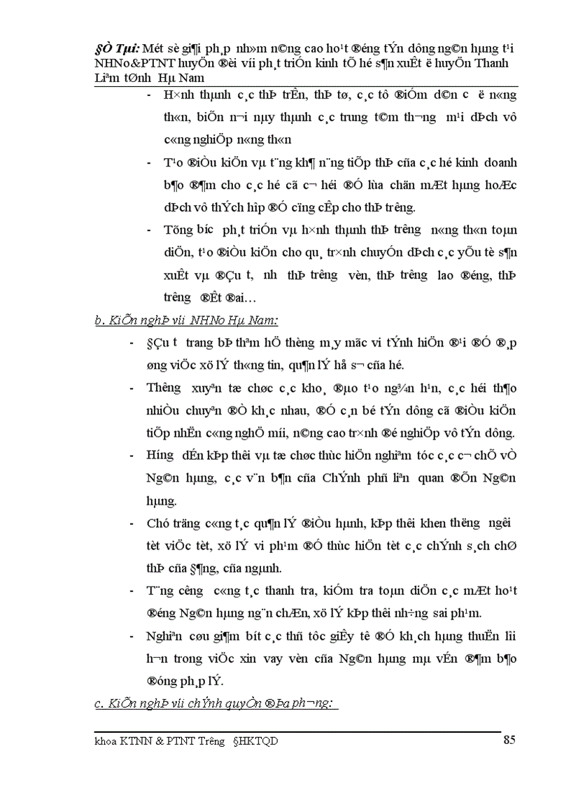 image for page Một số giải pháp cho Tín dụng ở NHNo PTNT huyện đối với phát triển kinh tế hộ sản xuất tại huyện Thanh Liêm tỉnh Hà Nam