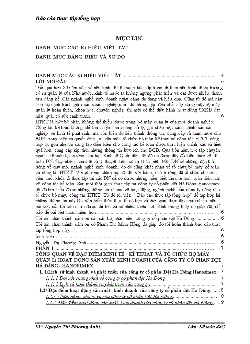image for page báo cáo thực tập tổng hợp của công ty cổ phần dệt hà đông hanosimex
