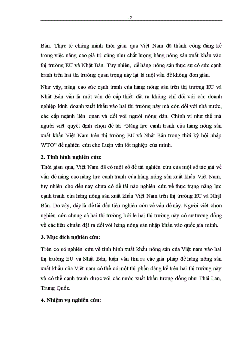 image for page Năng lực cạnh tranh của hàng nông sản xuất khẩu Việt Nam trên thị trường EU và Nhật Bản trong thời kỳ hội nhập WTO