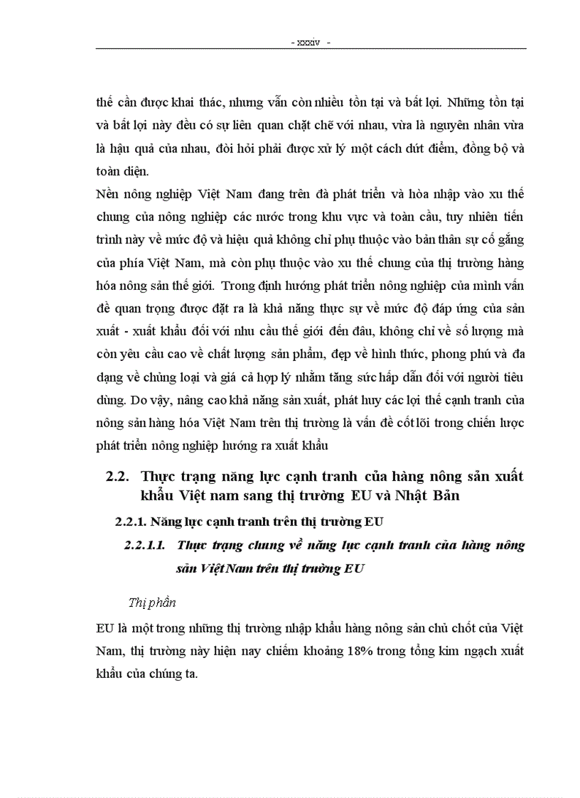 image for page Năng lực cạnh tranh của hàng nông sản xuất khẩu Việt Nam trên thị trường EU và Nhật Bản trong thời kỳ hội nhập WTO