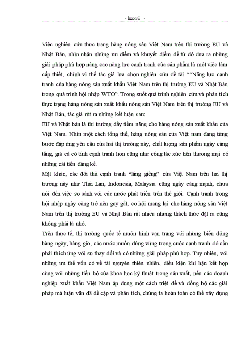image for page Năng lực cạnh tranh của hàng nông sản xuất khẩu Việt Nam trên thị trường EU và Nhật Bản trong thời kỳ hội nhập WTO