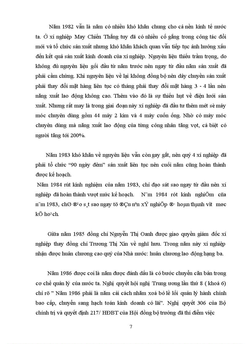 image for page Báo cáo tổng hợp về Công ty may Chiến thắng