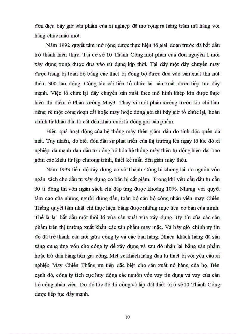 image for page Báo cáo tổng hợp về Công ty may Chiến thắng