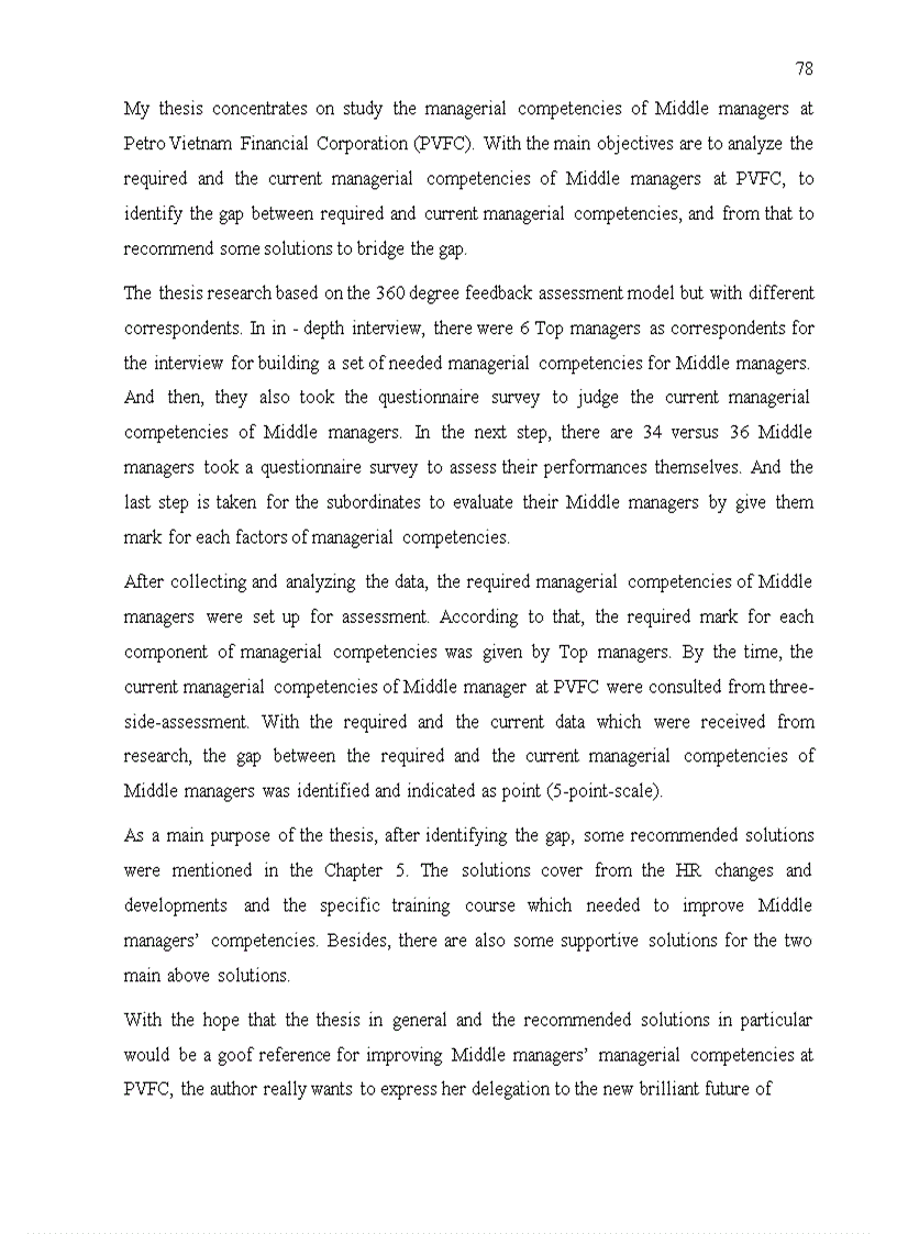 image for page Managerial competencies of middle managers at petrovietnam finance corporation PVFC