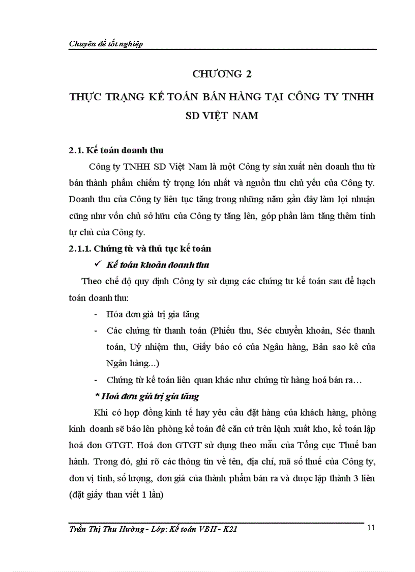 image for page Hoàn thiện kế toán bán hàng tại Công ty TNHH SD Việt Nam 1