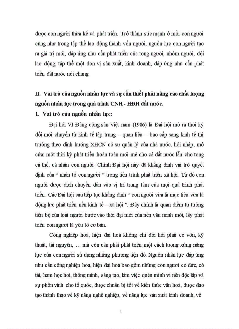 image for page Nguồn nhân lực trong thời kỳ Công nghiệp hoá Hiện đại hoá đất nước Vai trò thực trạng và giải pháp 1