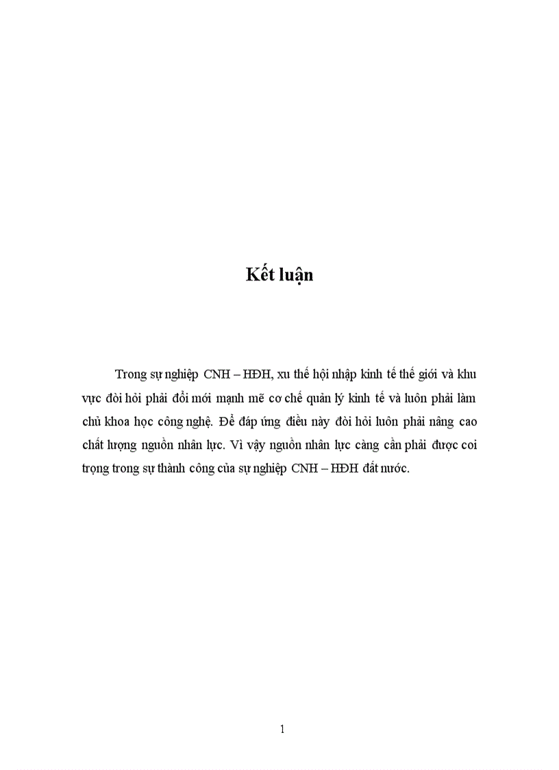 image for page Nguồn nhân lực trong thời kỳ Công nghiệp hoá Hiện đại hoá đất nước Vai trò thực trạng và giải pháp 1