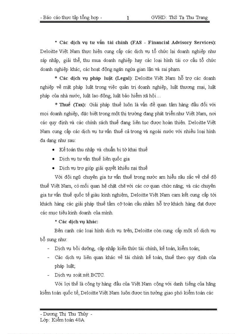 image for page Báo cáo thực tập tổng hợp tại công ty TNHH Deloitte Việt Nam