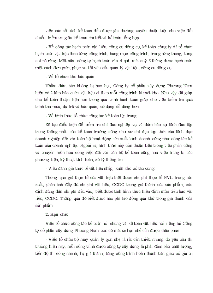 image for page Tổ chức công tác kế toán nguyên vật liệu công cụ dụng cụ ở Công ty cổ phần xây dựng Phương Nam 1