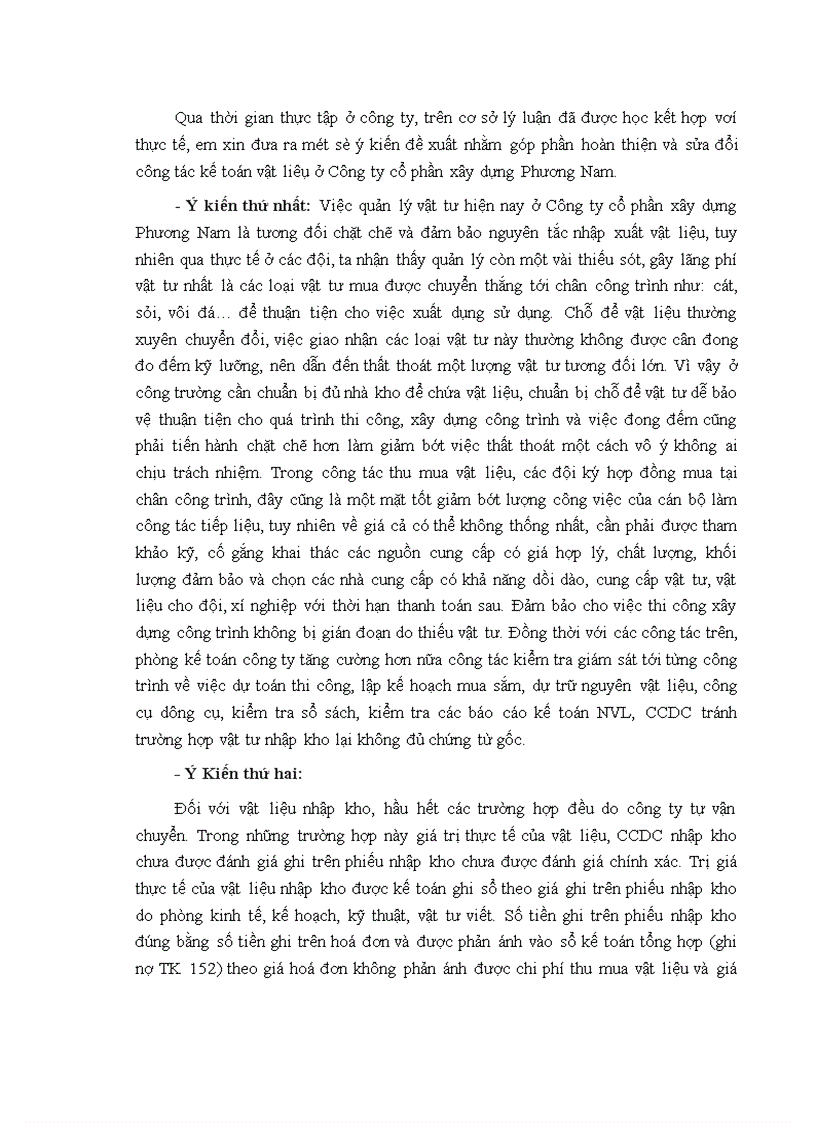 image for page Tổ chức công tác kế toán nguyên vật liệu công cụ dụng cụ ở Công ty cổ phần xây dựng Phương Nam 1