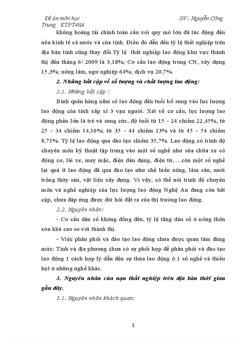 image for page Giải quyết vấn đề thất nghiệp sau khủng hoảng kinh tế tại tỉnh Nghệ An