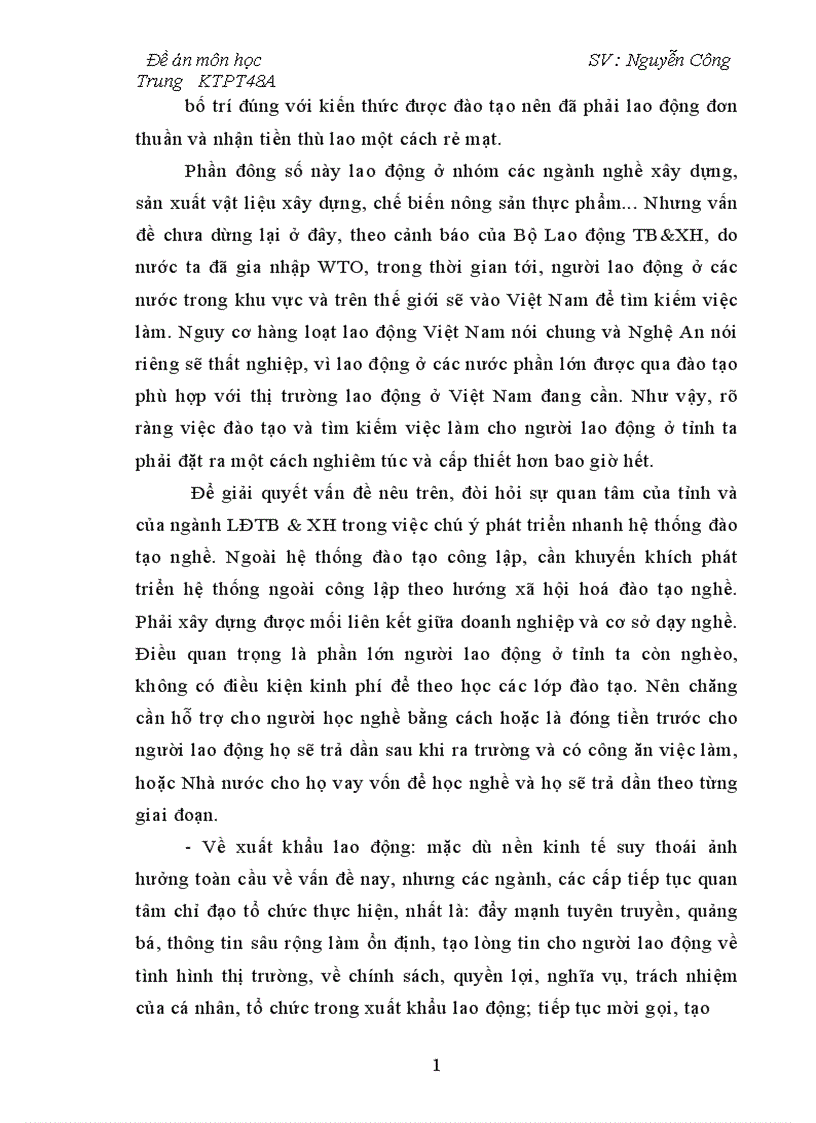 image for page Giải quyết vấn đề thất nghiệp sau khủng hoảng kinh tế tại tỉnh Nghệ An