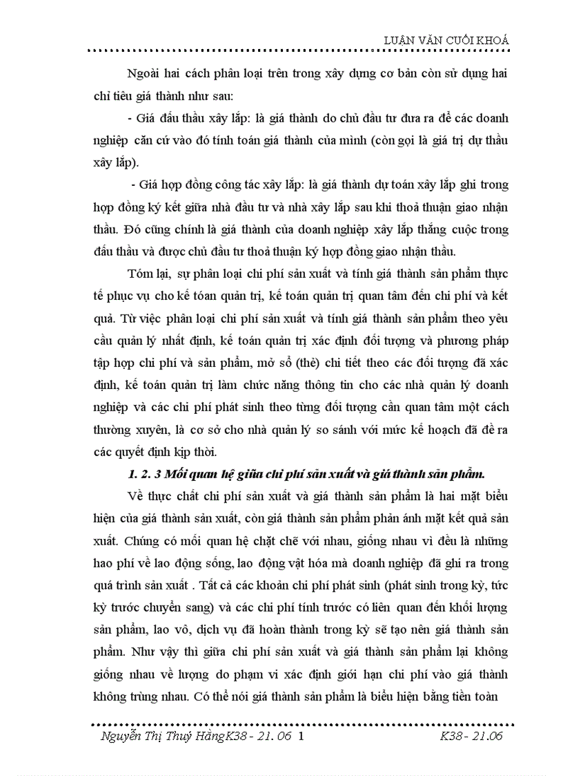 image for page Hoàn thiện kế toán tập hợp chi phí sản xuất và tính giá thành sản phẩm xây lắp tại Công ty xây dựng và phát triển đô thị 1