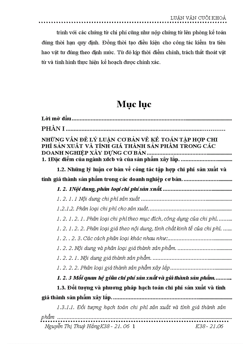 image for page Hoàn thiện kế toán tập hợp chi phí sản xuất và tính giá thành sản phẩm xây lắp tại Công ty xây dựng và phát triển đô thị 1