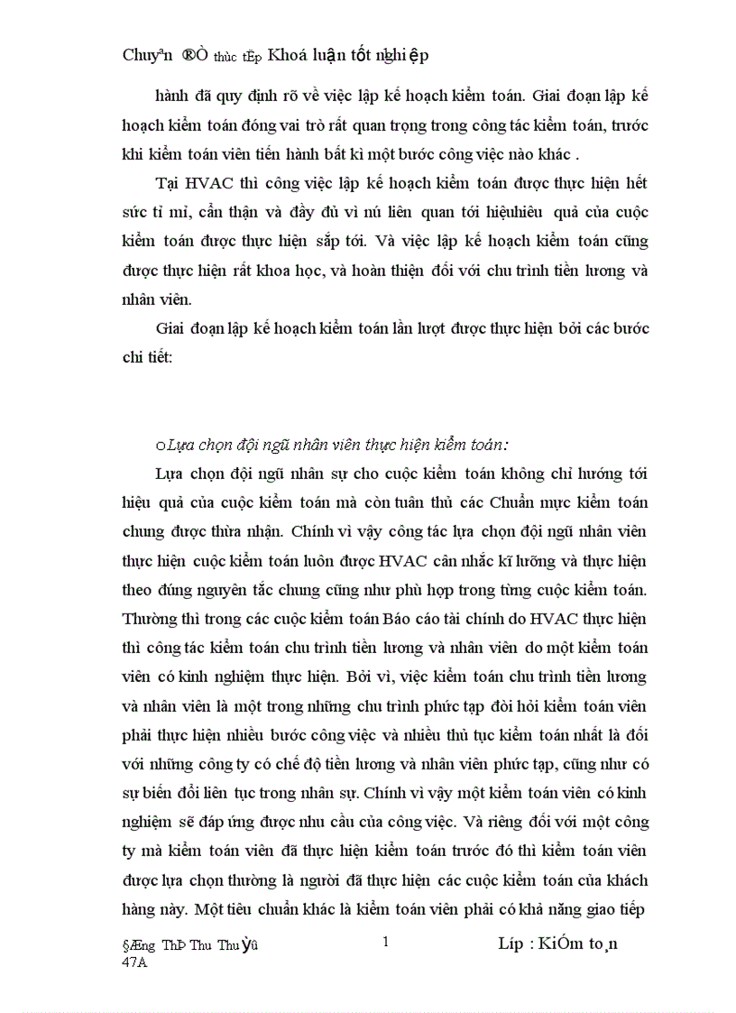 image for page Hoàn thiện kiểm toán chu trình tiền lương và nhân viên trong kiểm toán Báo cáo tài chính do Công ty Kiểm toán HVAC thực hiện 1