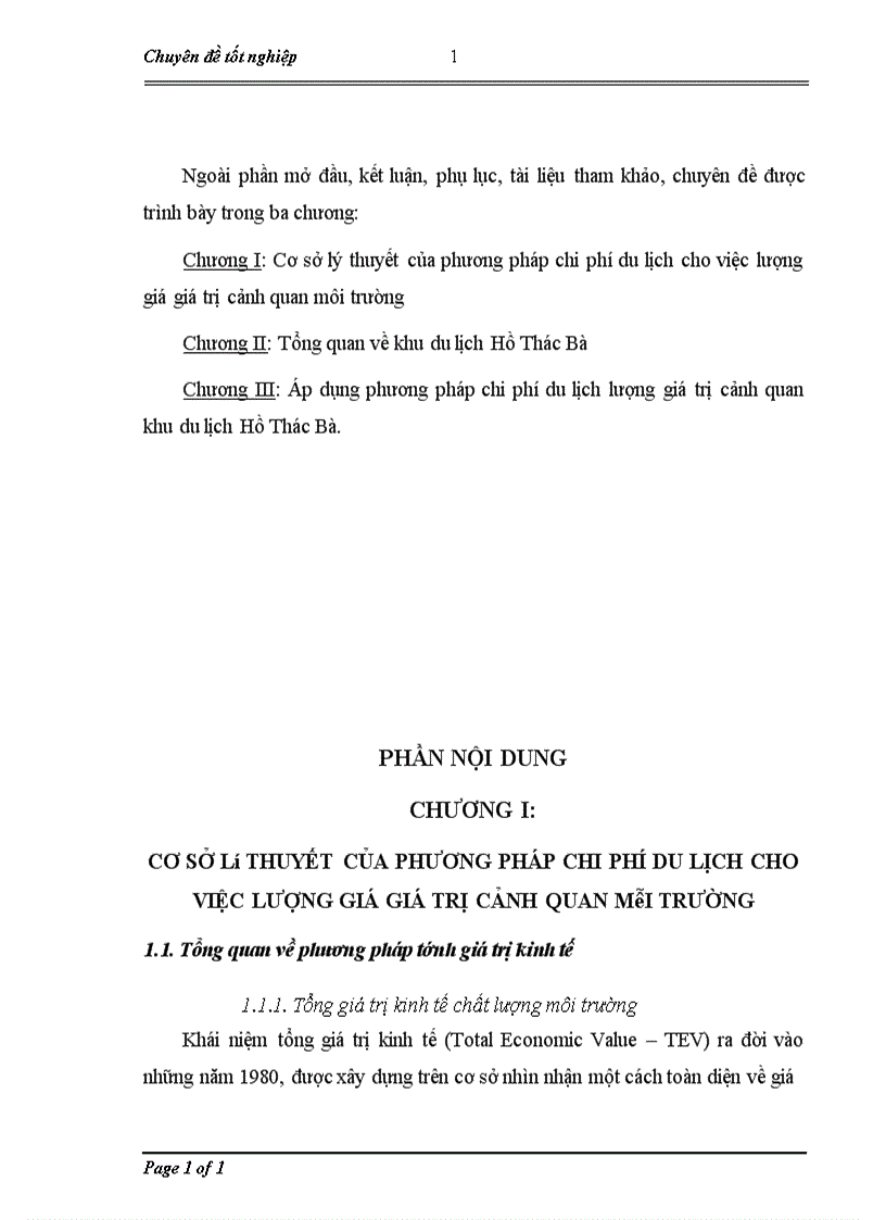 image for page Lượng giá giá trị cảnh quan khu du lịch hồ Thác Bà bằng phương pháp chi phí du lịch 1