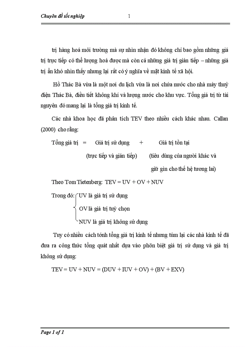 image for page Lượng giá giá trị cảnh quan khu du lịch hồ Thác Bà bằng phương pháp chi phí du lịch 1