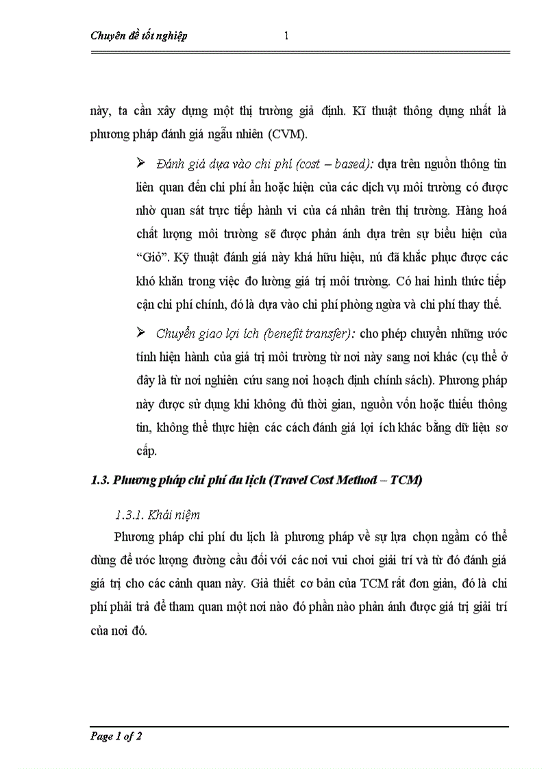 image for page Lượng giá giá trị cảnh quan khu du lịch hồ Thác Bà bằng phương pháp chi phí du lịch 1