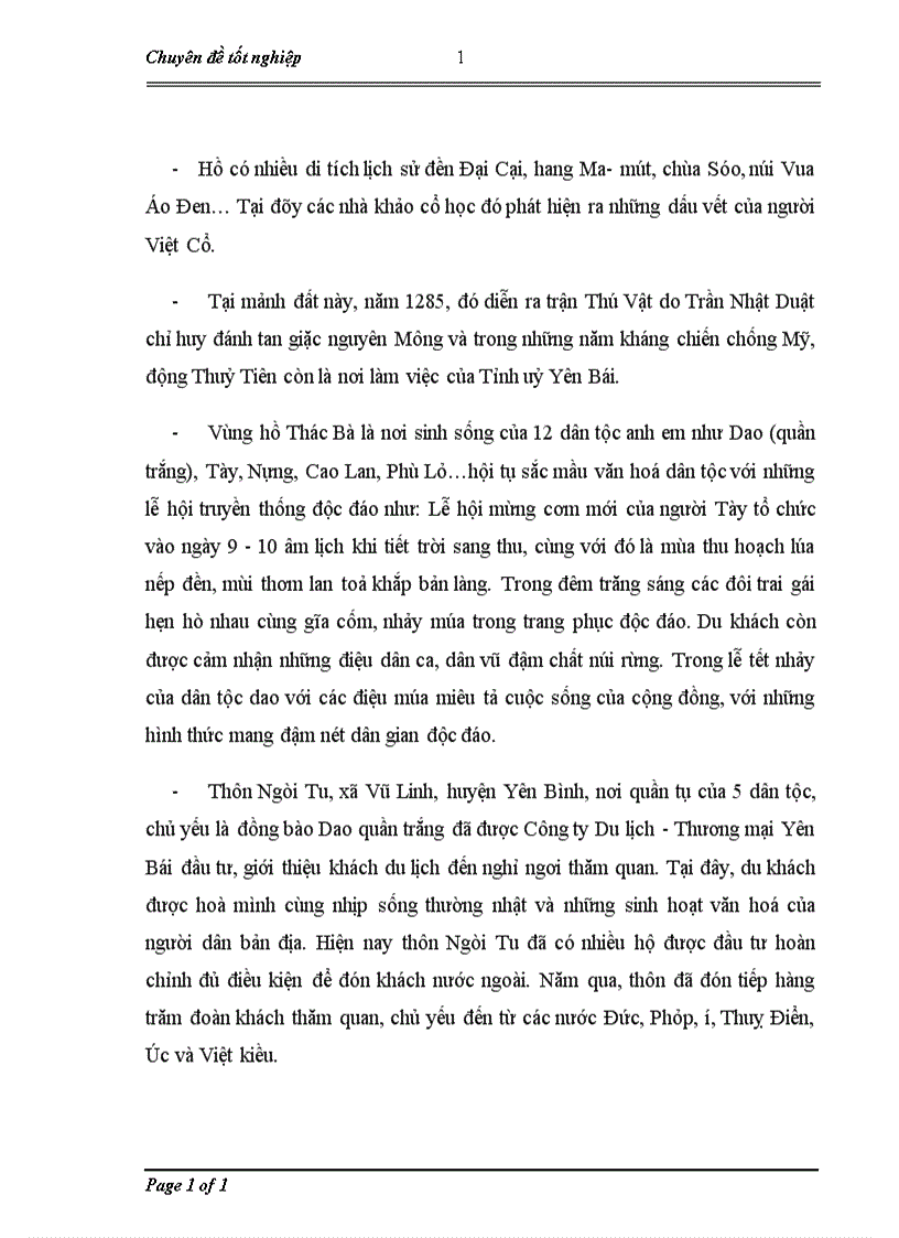 image for page Lượng giá giá trị cảnh quan khu du lịch hồ Thác Bà bằng phương pháp chi phí du lịch 1