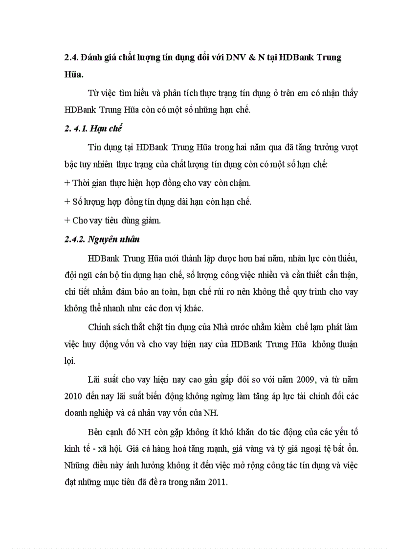 image for page Nâng cao chất lượng tín dụng Ngân hàng đối với Doanh nghiệp vừa và nhỏ tại Ngân hàng TMCP Phát triển nhà TP Hồ Chí Minh HDBank Trung Hòa 1