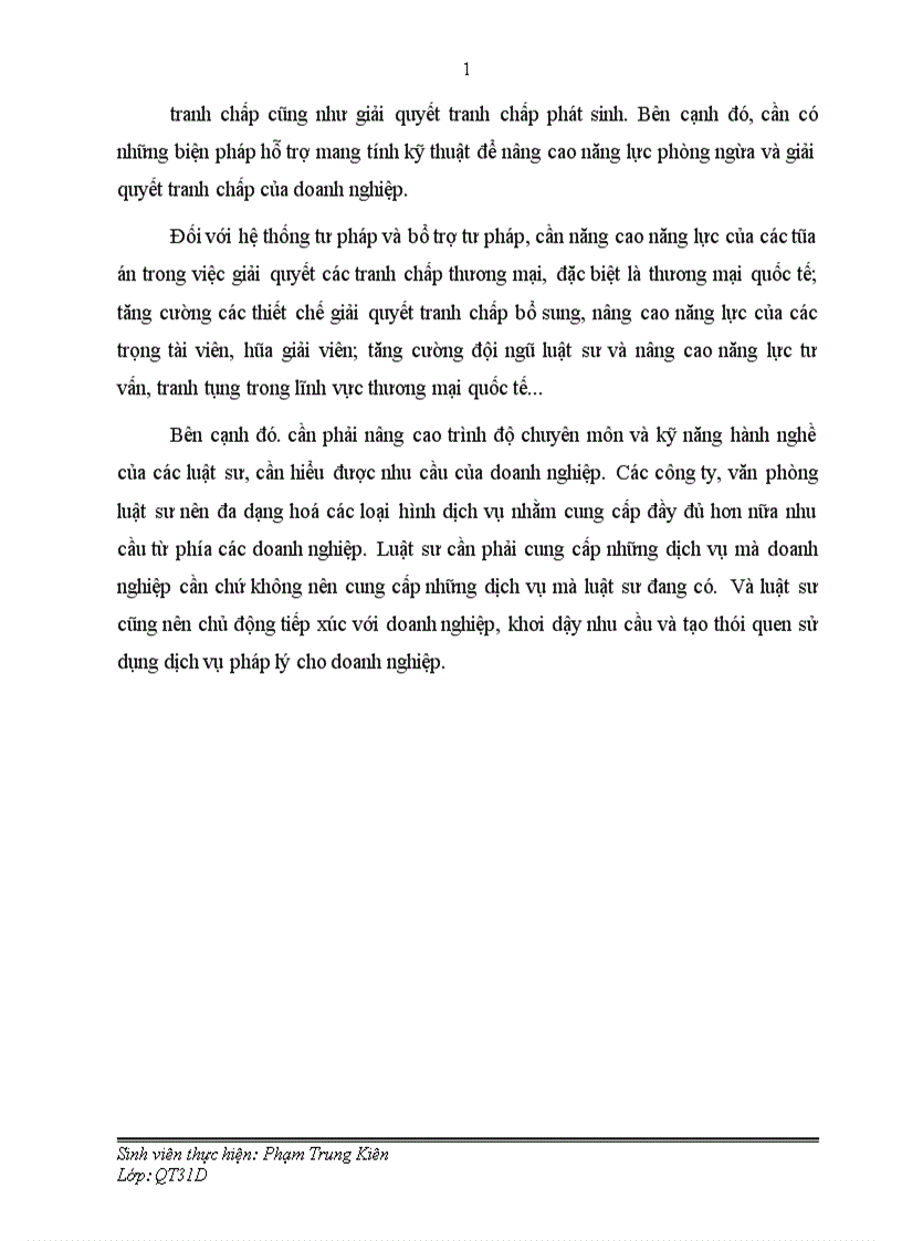 image for page Thực tiễn hoạt động tư vấn giải quyết tranh chấp thương mại tại Công ty hoặc Văn phòng luật sư nơi tác giả thực tập