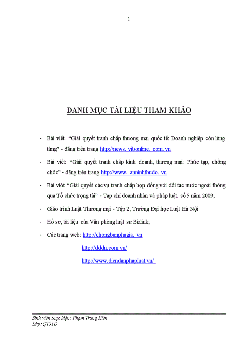 image for page Thực tiễn hoạt động tư vấn giải quyết tranh chấp thương mại tại Công ty hoặc Văn phòng luật sư nơi tác giả thực tập