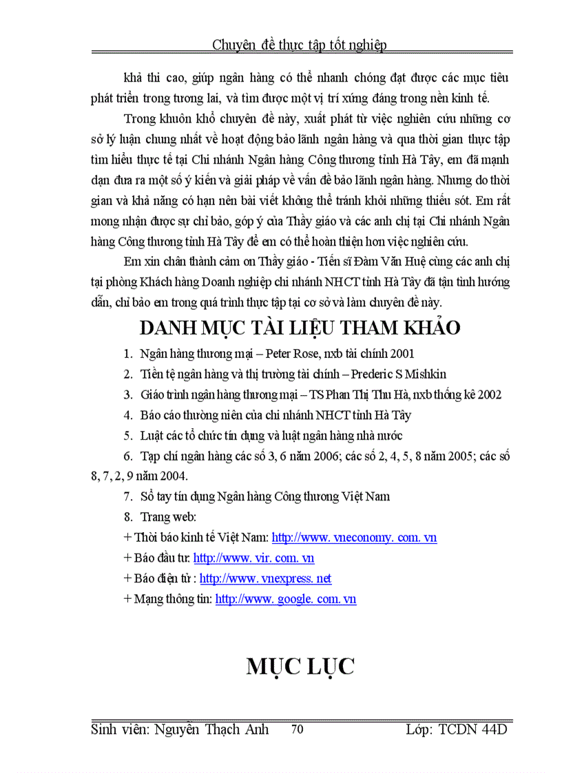 image for page Giải pháp nâng cao chất lượng hoạt động bảo lãnh tại chi nhánh NHCT tỉnh Hà Tây