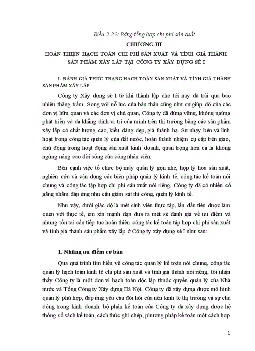 image for page Hoàn thiện hạch toán chi phí sản xuất và tính giá thành sản phẩm xây lắp tại Công ty Xây dựng số I 1