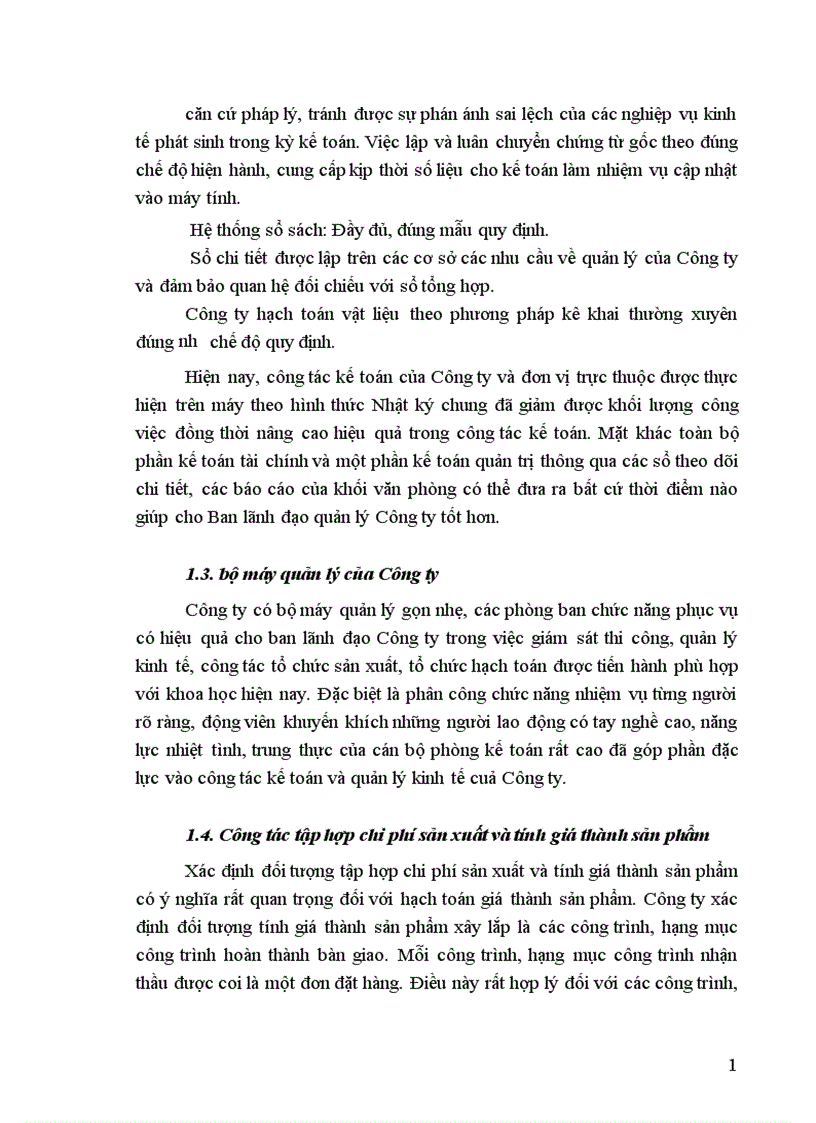 image for page Hoàn thiện hạch toán chi phí sản xuất và tính giá thành sản phẩm xây lắp tại Công ty Xây dựng số I 1