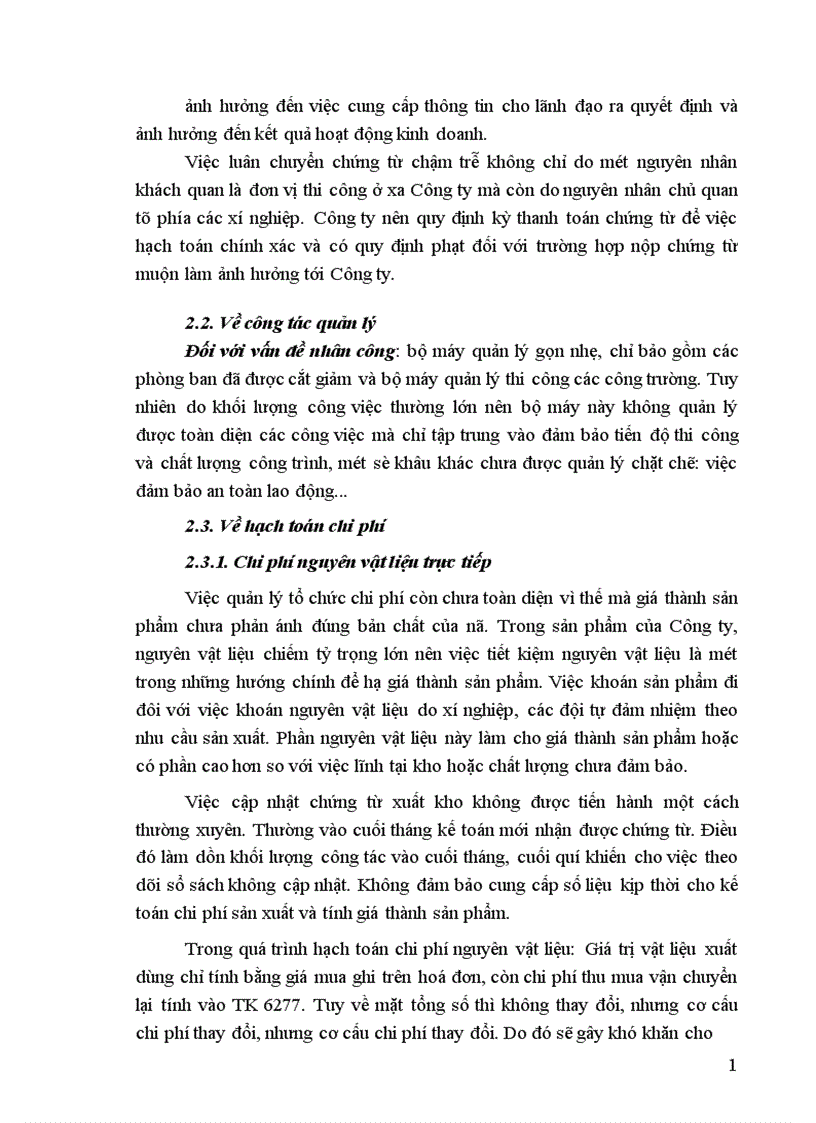 image for page Hoàn thiện hạch toán chi phí sản xuất và tính giá thành sản phẩm xây lắp tại Công ty Xây dựng số I 1