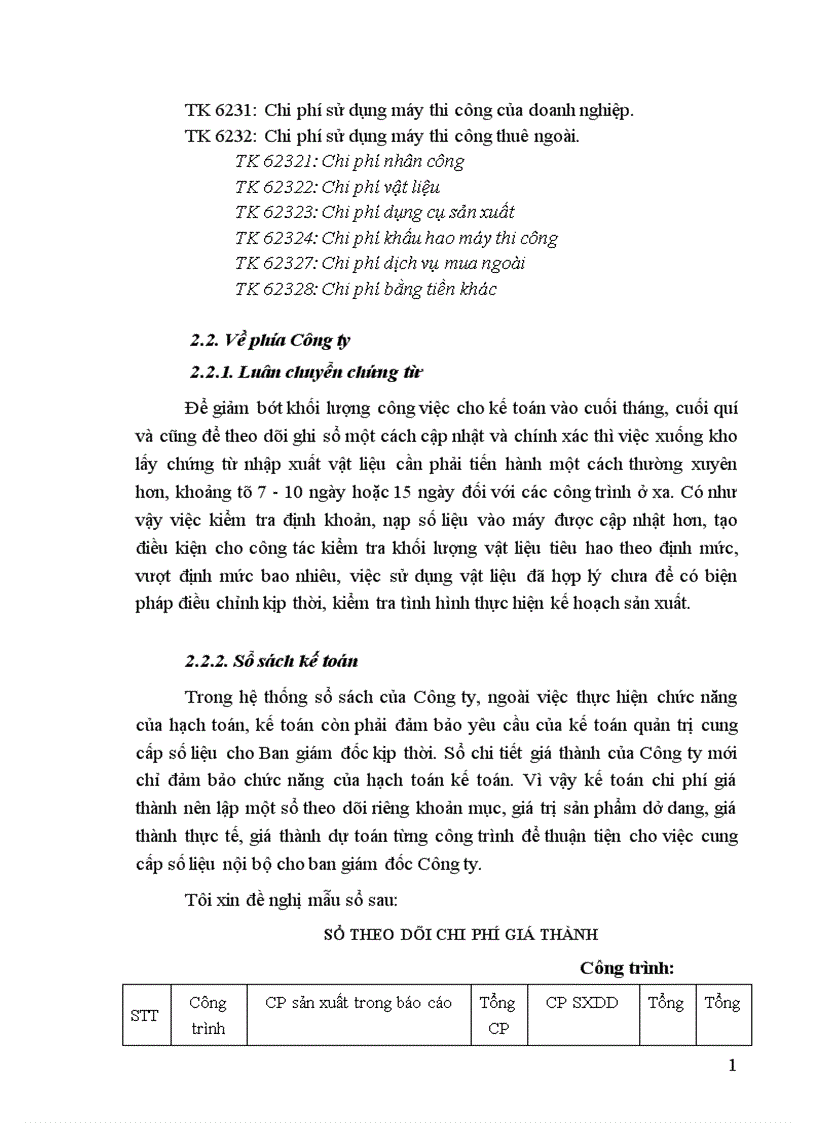 image for page Hoàn thiện hạch toán chi phí sản xuất và tính giá thành sản phẩm xây lắp tại Công ty Xây dựng số I 1