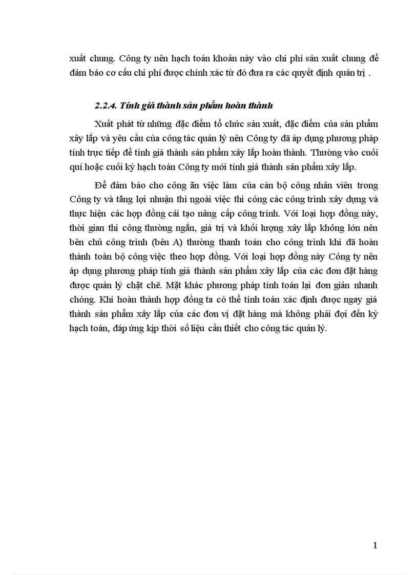 image for page Hoàn thiện hạch toán chi phí sản xuất và tính giá thành sản phẩm xây lắp tại Công ty Xây dựng số I 1