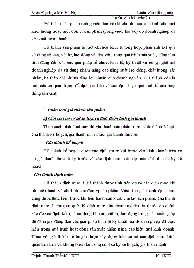 image for page Kế toán chi phí sản xuất và tính giá thành sản phẩm tại Công ty TNHH Nhà Nước một thành viên Cơ khí Hà Nội 1