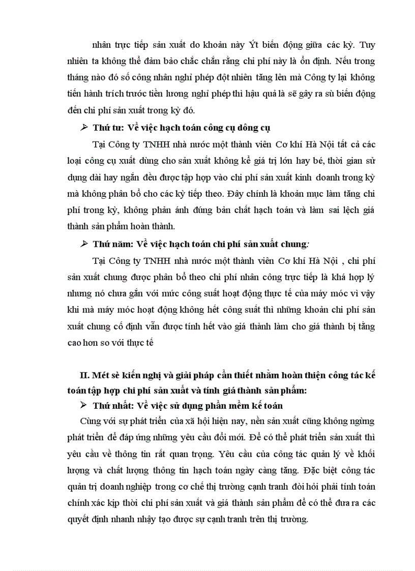 image for page Kế toán chi phí sản xuất và tính giá thành sản phẩm tại Công ty TNHH Nhà Nước một thành viên Cơ khí Hà Nội 1