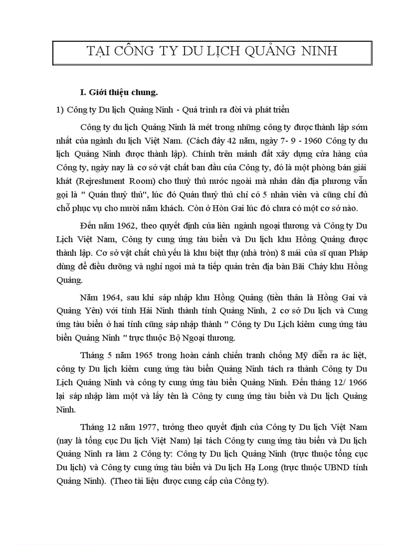 image for page Báo cáo thực tập tổng hợp tại công ty du lịch Quảng Ninh