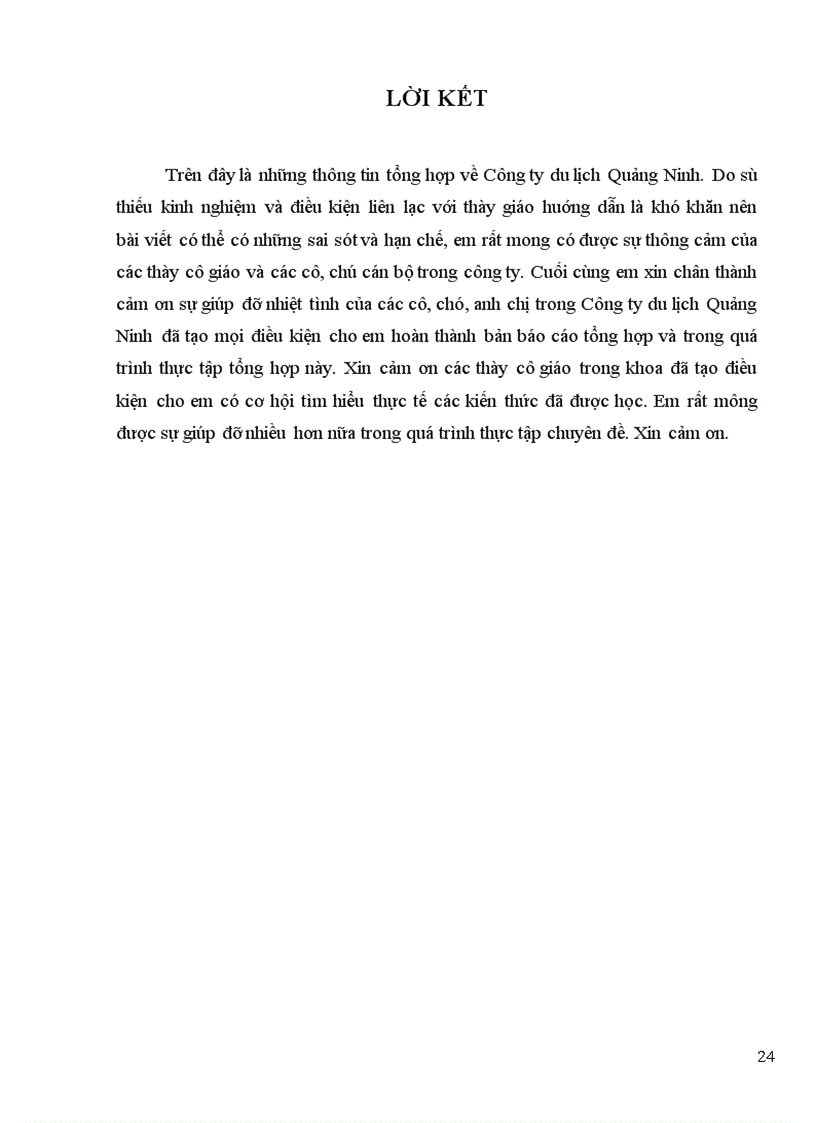 image for page Báo cáo thực tập tổng hợp tại công ty du lịch Quảng Ninh