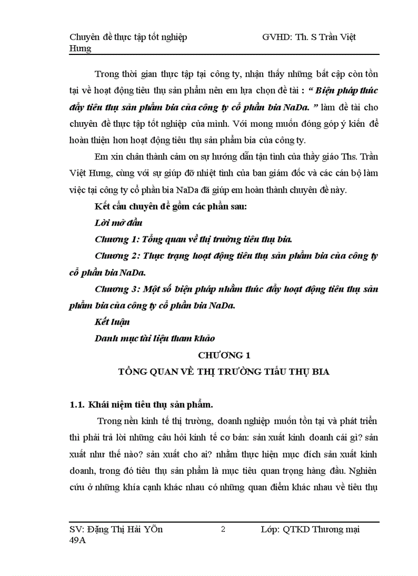image for page Biện pháp thúc đẩy tiêu thụ sản phẩm bia của công ty cổ phần bia NaDa 1