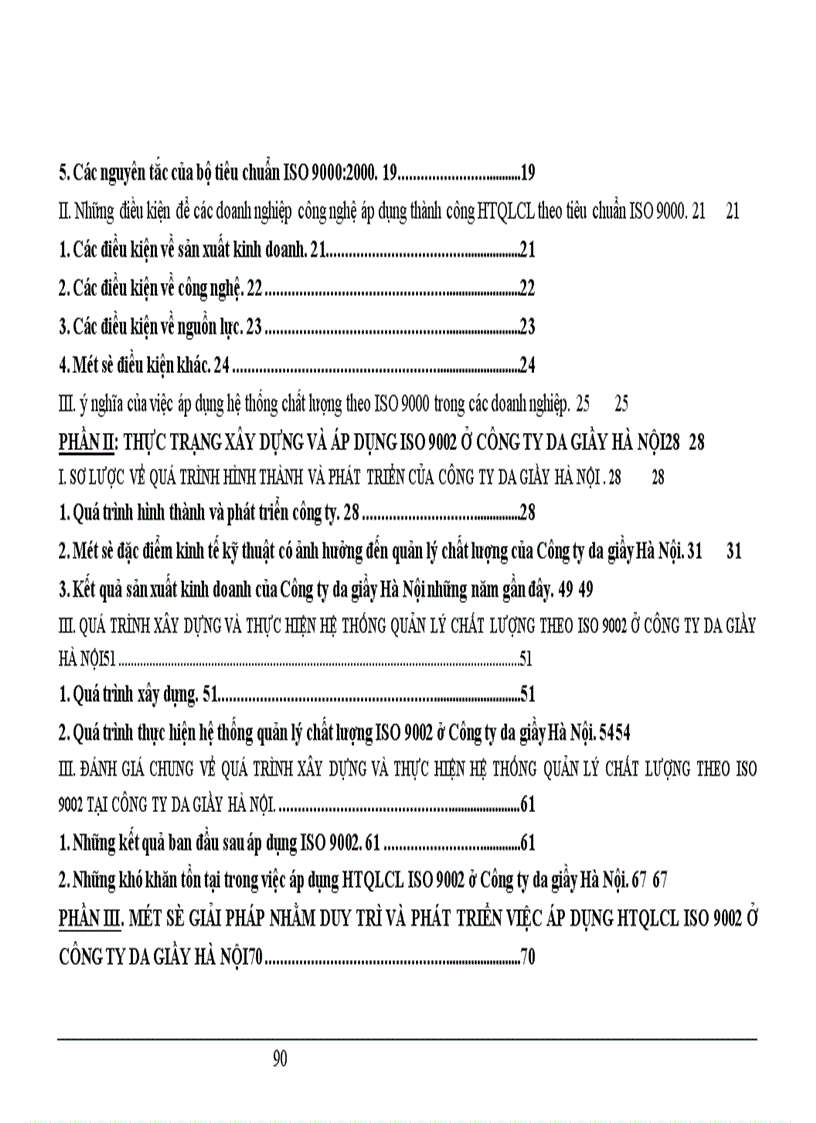 image for page Những biện pháp để duy trì và phát triển việc áp dụng hệ thống quản lý chất lượng theo ISO 9002 ở Công ty da giầy Hà Nội 1