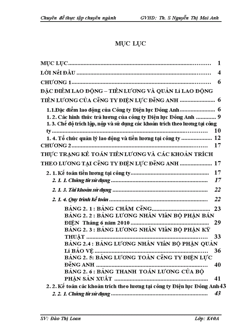 image for page Tổ chức hạch toán tiền lương và cỏc khoản trích theo lương ở Công ty Điện Lực Đông Anh