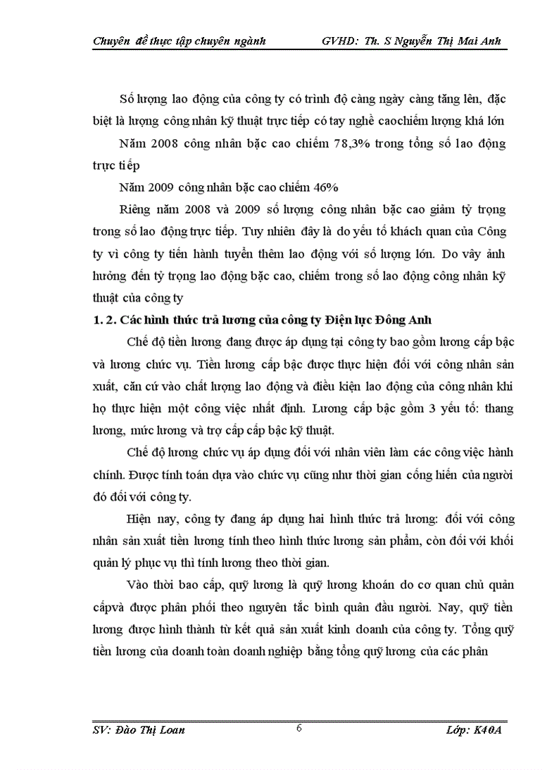 image for page Tổ chức hạch toán tiền lương và cỏc khoản trích theo lương ở Công ty Điện Lực Đông Anh