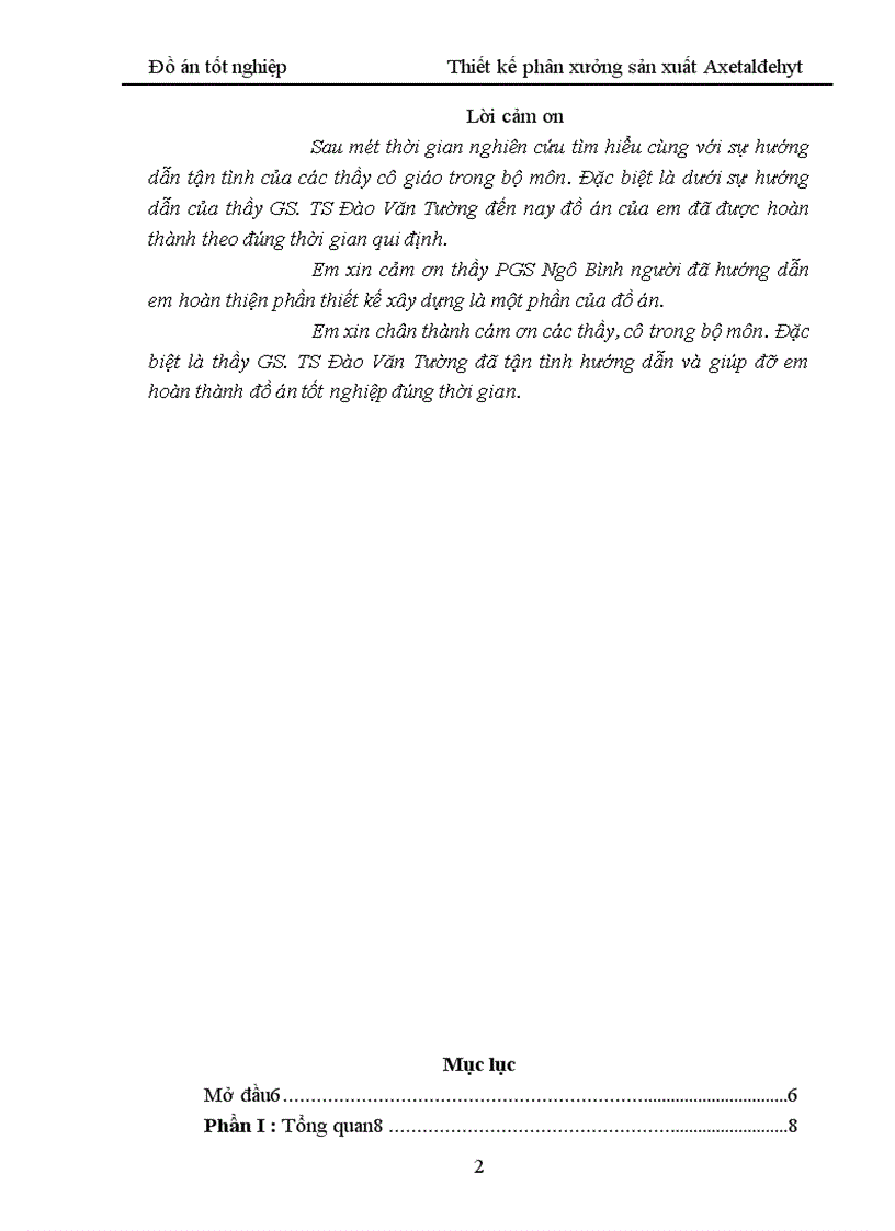 image for page Thiết kế phân xưởng sản xuất Axetaldehyt 1